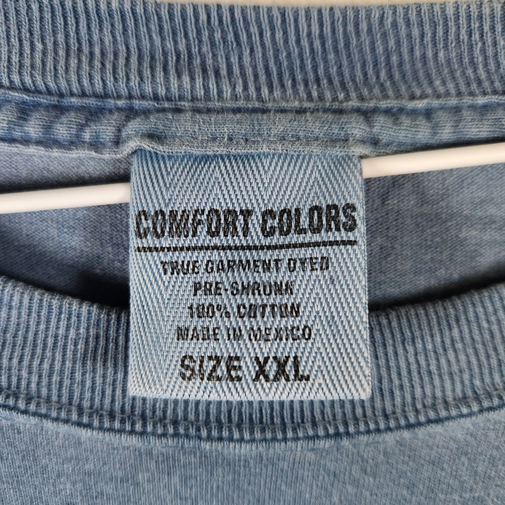 Comfort Colors Maine T-Shirt Mens XXL Blue Short Sleeve Graphic Tee State - Picture 3 of 6
